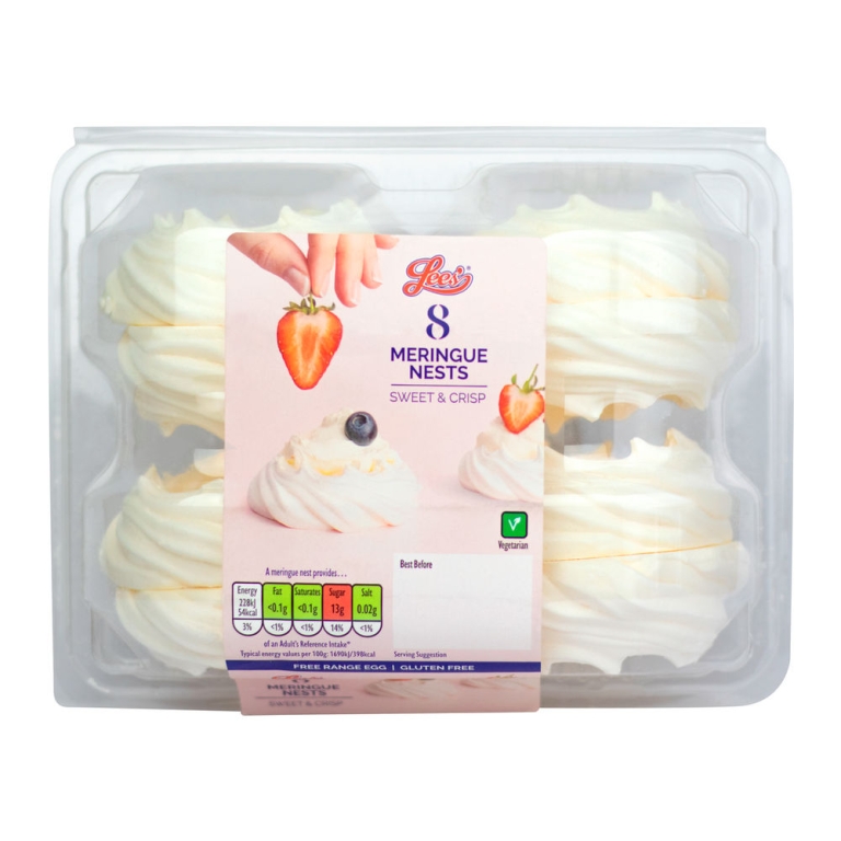 Lees Of Scotland | Meringue Nests Blister | 8 x 100 gram