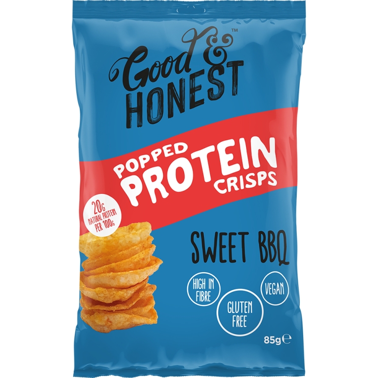 Good & Honest | Protein Crisps Sweet Bbq | 8 x 85 gram