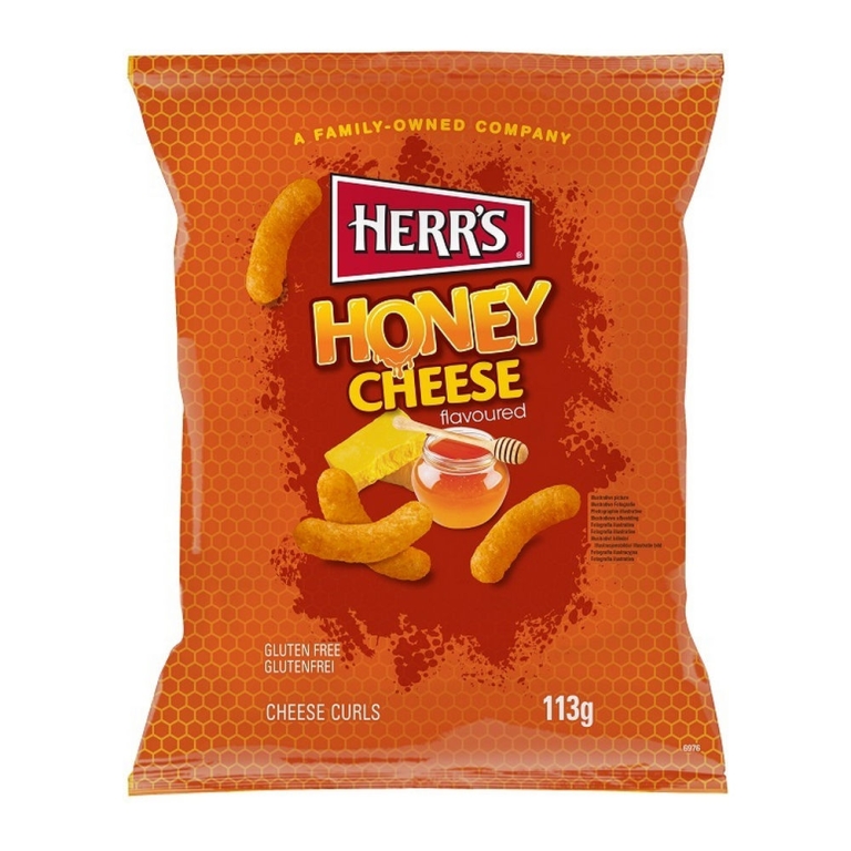 Herr's | Honey Cheese Curls | 12 x 113 gram