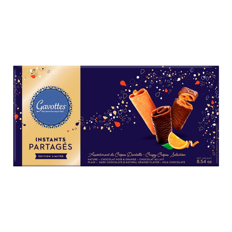 Gavottes | Assortiment Crêpes Dentelle Blauwe Doos | 12 x 240 gram