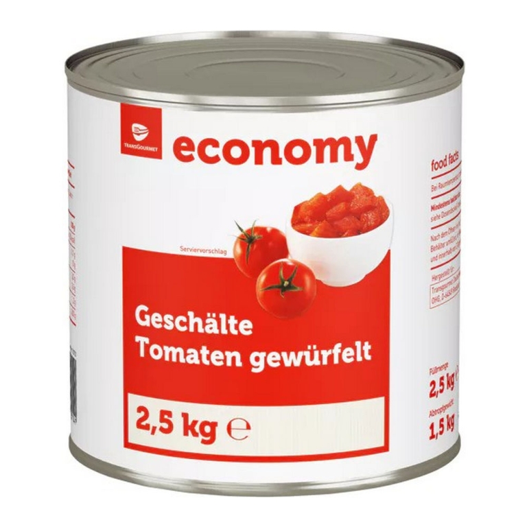 Transgourmet | Geschälte Tomaten Geschnitten | 2650 ml