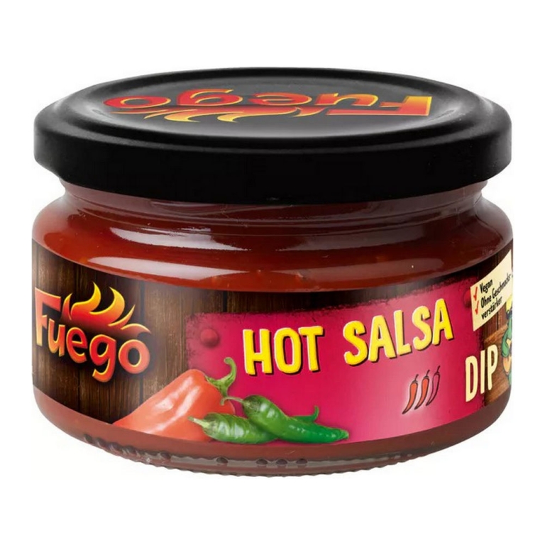 Fuego | Hot Salsa Dip Vegan | 4 x 200 ml