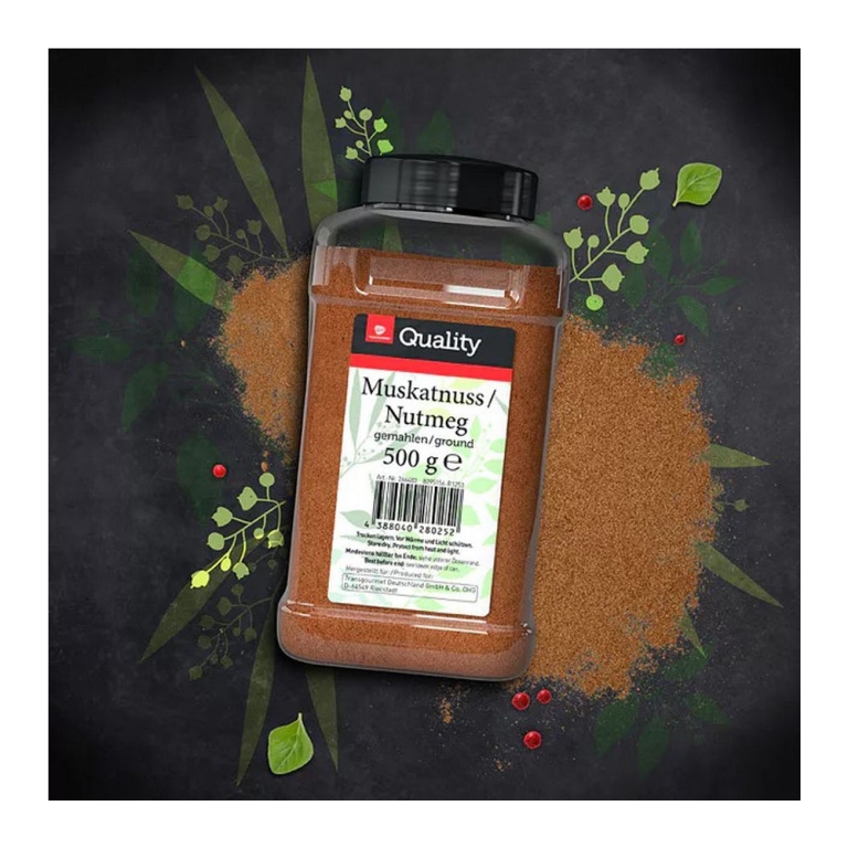 Transgourmet | Quality Muskatnuss Gemahlen | 8 x 500 gram