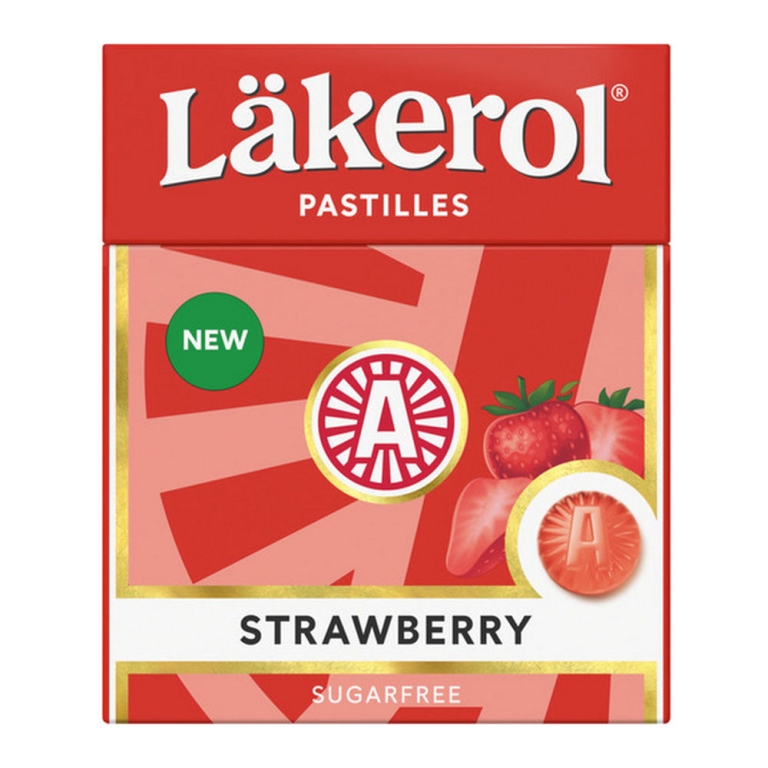 Lakerol | Strawberry Doosje | 24 x 25 gram