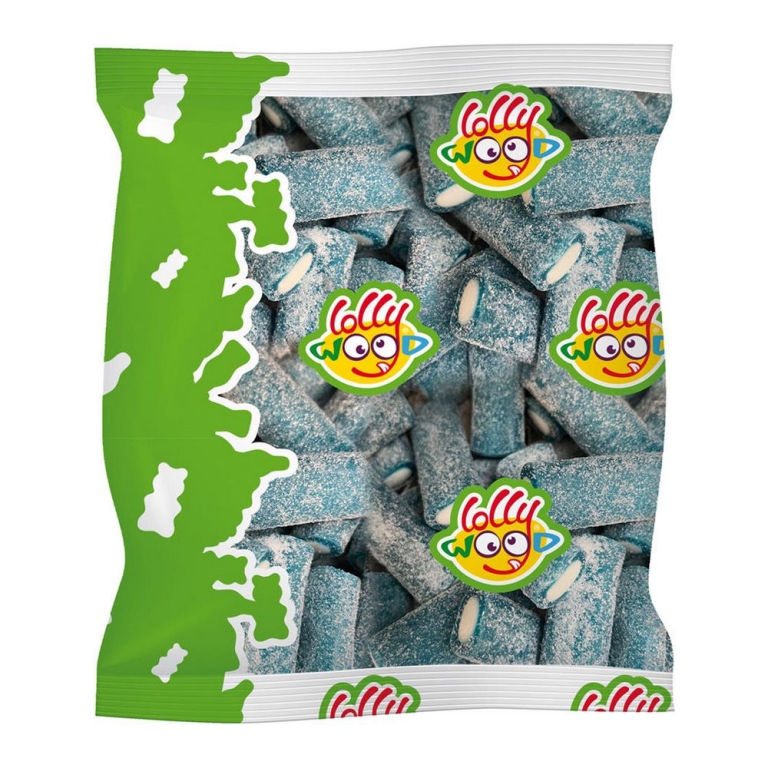 Lollywood | Zure Blauwe Framboosstaafjes Xl | 1 kg