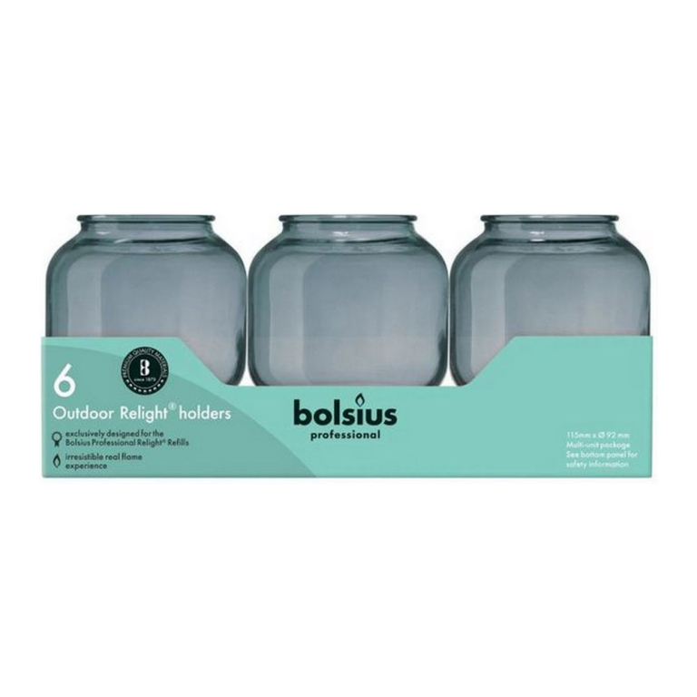 Bolsius | Relight Houder Sphere Grijs | 6 stuks
