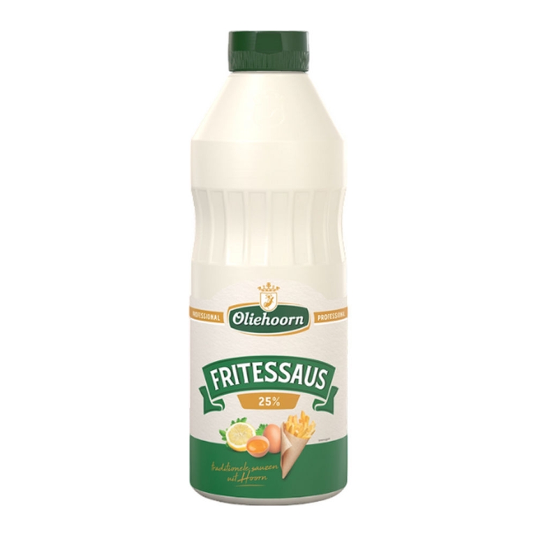 Oliehoorn | 25% Fritessaus | Fles 6 x 900 ml