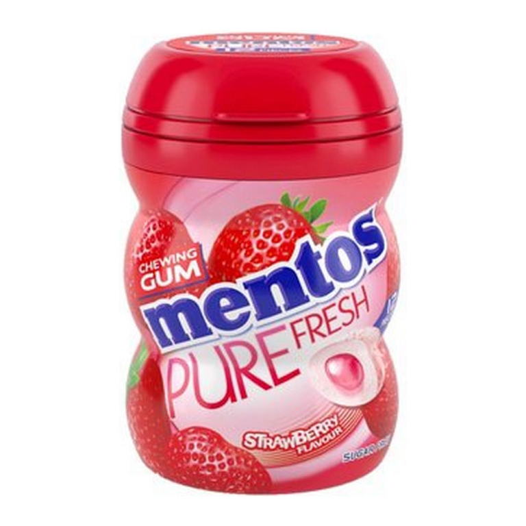 Mentos | Gum | PureFresh | Strawberry | Pot | 10 x 24 gram