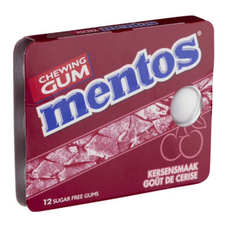 Mentos | Gum | Cherry | Blister | 12 stuk
