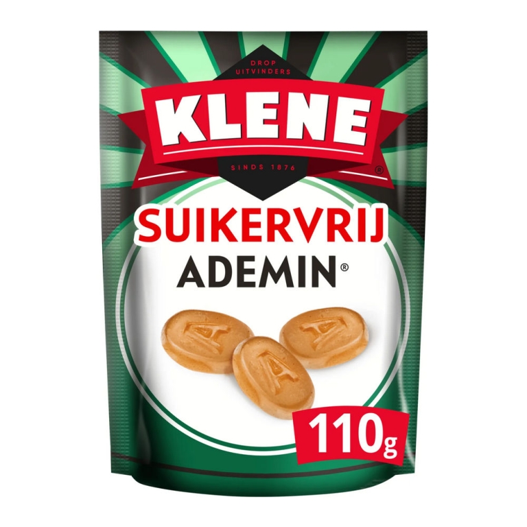 Klene | Drop | Ademin | Suikervrij | 12 x 110 gram