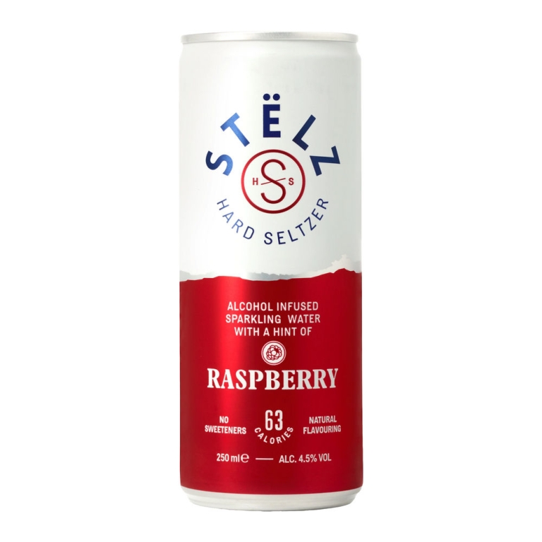 Stelz | Hard Seltzer Raspberry Blik | 12 x 25 cl