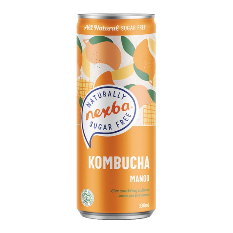Nexba | Kombucha Mango | Blik | 12 x 33 cl