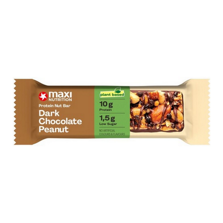 Maxi Nutrition | Protein Nut Bar Dark Chocolate Peanut | 12 x 46 gram