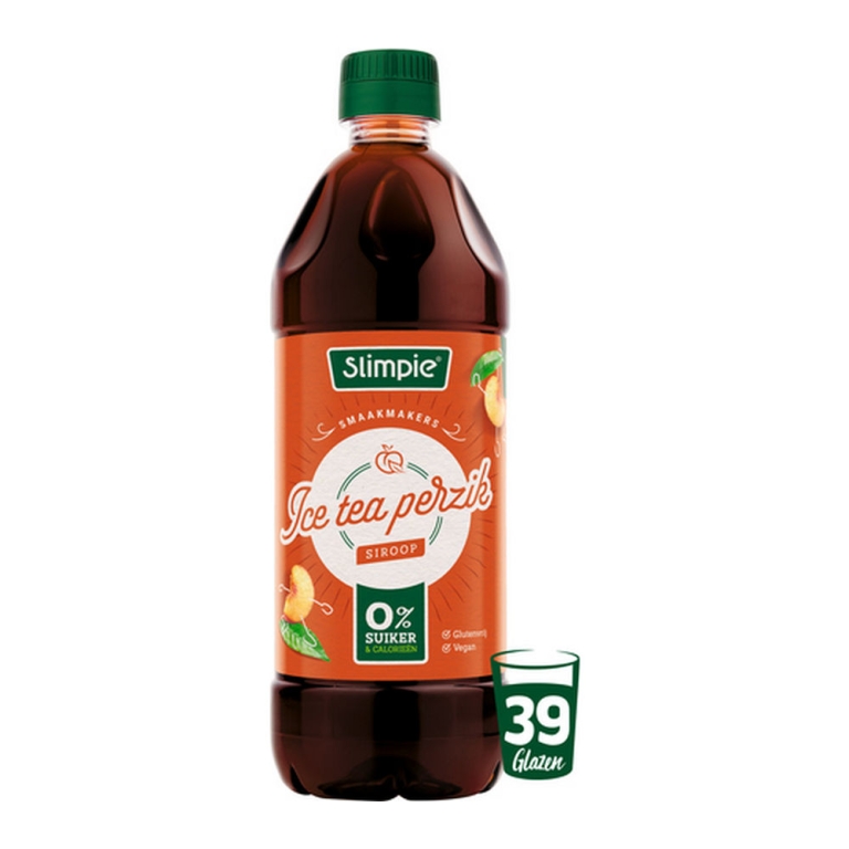 Slimpie | Siroop Ice Tea Perzik | 6 x 650 ml