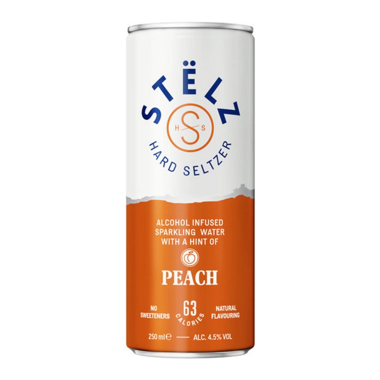 Stelz | Hard Seltzer Peach Blik | 12 x 25 cl