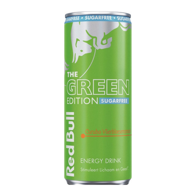 Red Bull | The Green Edition Suikervrij Blik | 12 x 250 ml