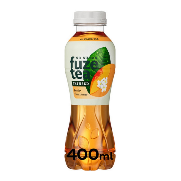 Fuze Tea | Peach Elderflower No Sugar Pet | 6 x 0,4 liter