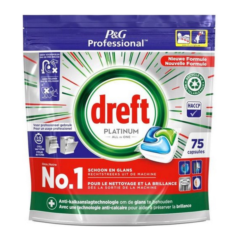 Dreft | Vaatwas Platinum Regular All-In One | 75 stuks