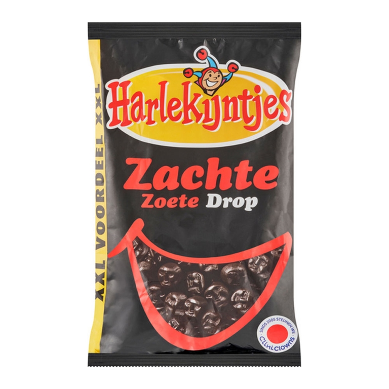 Harlekijntjes | Zachte Zoete Drop Zak | 6 x 1 kg