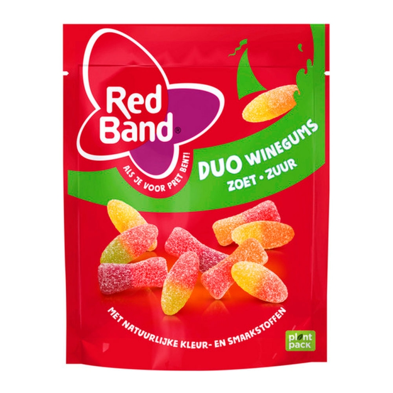 Red Band | Duo Winegums Zoet Zuur | 10 x 215 gram