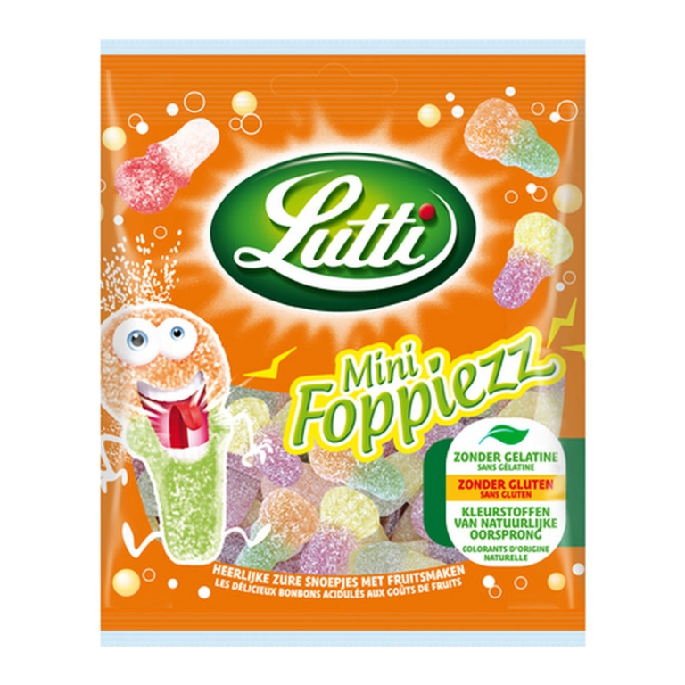 Lutti | Mini Foppiezz Zakje | 12 x 80 gram