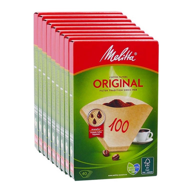 Melitta | Koffiefilters 100 Bruin | 9 x 40 stuks