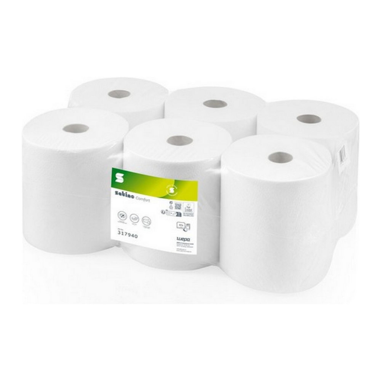 Satino | PT1 Comfort Handdoekrol 2lgs Wit | 6 x 150m