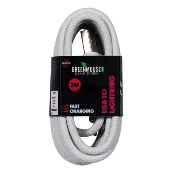 Greenmouse | Lightning Kabel Woven 2mtr | 5 stuks