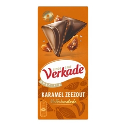 Verkade | Reep Melk Karamel Zeezout | 12 x 90 gram