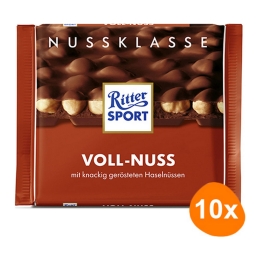 Ritter Sport | Melk Hele Hazelnoot | 10 x 100 gram