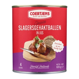 Coertjens | 4 Slagers Gehaktballen In Jus | 820 gram