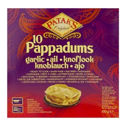 Patak's | Pappadum Knoflook | 100 gram