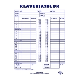 Klaverjas | Scoreblok | 50 vel | 10 stuks