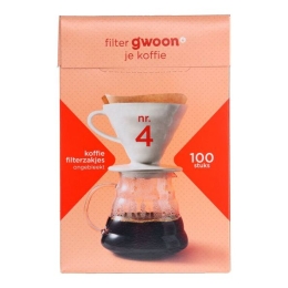 G'woon | Gwoon Koffiefilter Zakjes no.4 | 100 stuks