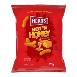 Herr's | Hot 'n Honey Curls | 12 x 113 gram