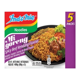 Indomie | Instand Mi Goreng Rendang Noedels 5-pack | 8 stuks