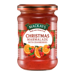 Mackays | Kerst Marmalade Cranberries Glas | 6 x 340 gram