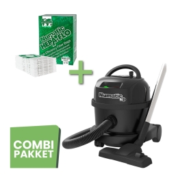 Combideal | Numatic | 1x Stofzuiger PPR240 ReFlo Zwart | 10x Stofzuigerzak NVM-1CH Hepa 10 stuks