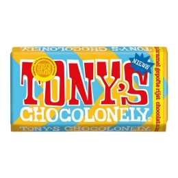 Tony's Chocolonely | Reep Melk Karamel Gepofte Rijst | 15 x 180 gram