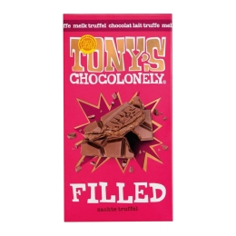 Tony's Chocolonely | Gevulde Reep Melk Truffel | 15 x 127 gram