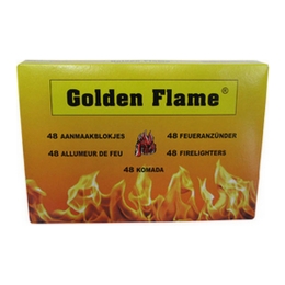 Golden Flame | Witte Aanmaakblokjes | 24 x 48 stuks