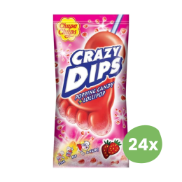 Chupa Chups | Crazy Dips | Strawberry | 24 x 14 gram