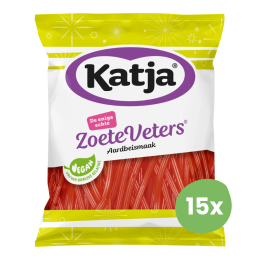 Katja | Zoete Veters Aardbei | 15 x 125 gram
