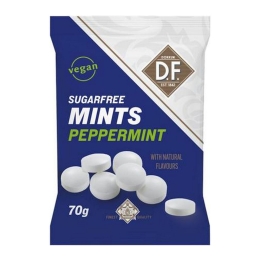 D.F. | Sugarfree Mints Pepermunt | 12 x 70 gram