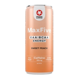 Maxi Nutrition | Maxfive Energy Peach Blik | 12 x 330 ml