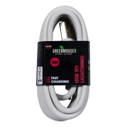 Greenmouse | Lightning Kabel Woven 2mtr | 5 stuks